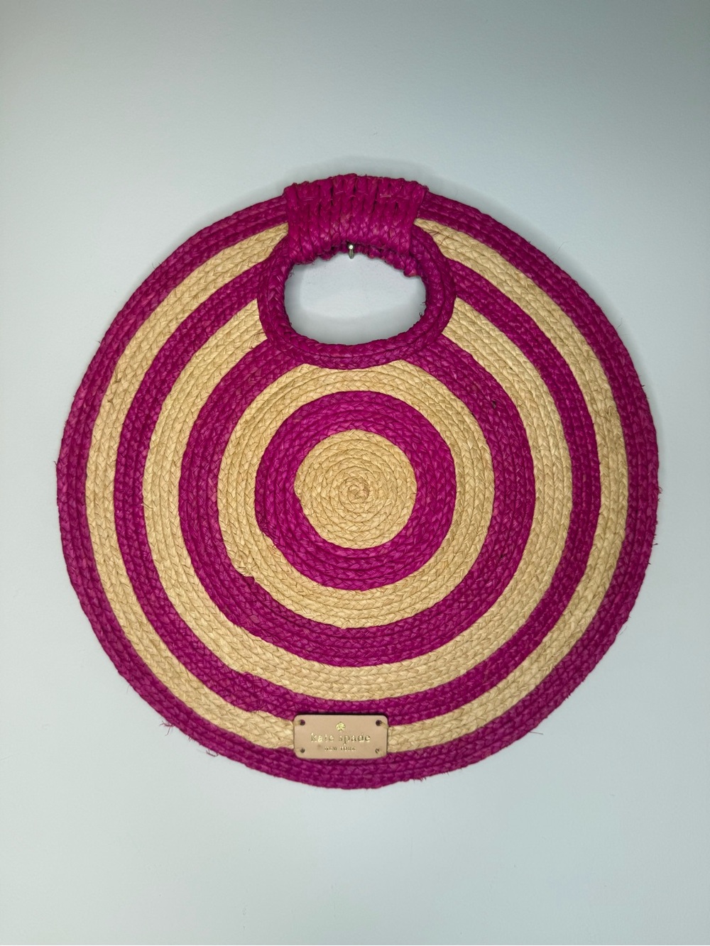 Kate Spade Round Straw Raffia Purse